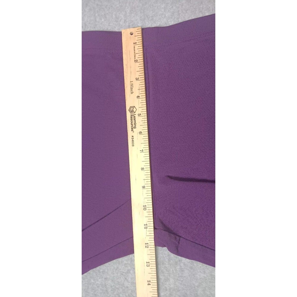 NWT! One World Capris Leggings L Eggplant Purple Activewear Atheisure Cropped - Picture 9 of 13